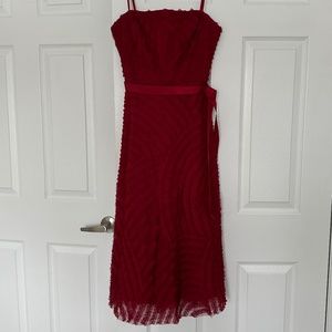 BCBG Red 3/4 Length Dress